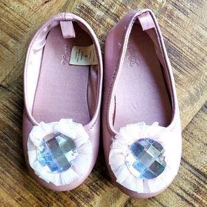 Gap Girls Toddler Pink Flats with Gem Size 8